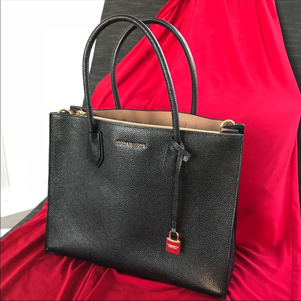 New Michael Kors large Mercer black tote bag